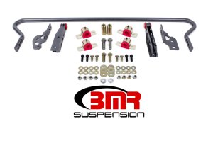 Ford Mustang Sway Bar Kit - Rear - BMR Suspension - Hollow 25mm Adjustable - Black Hammertone - `11-`14